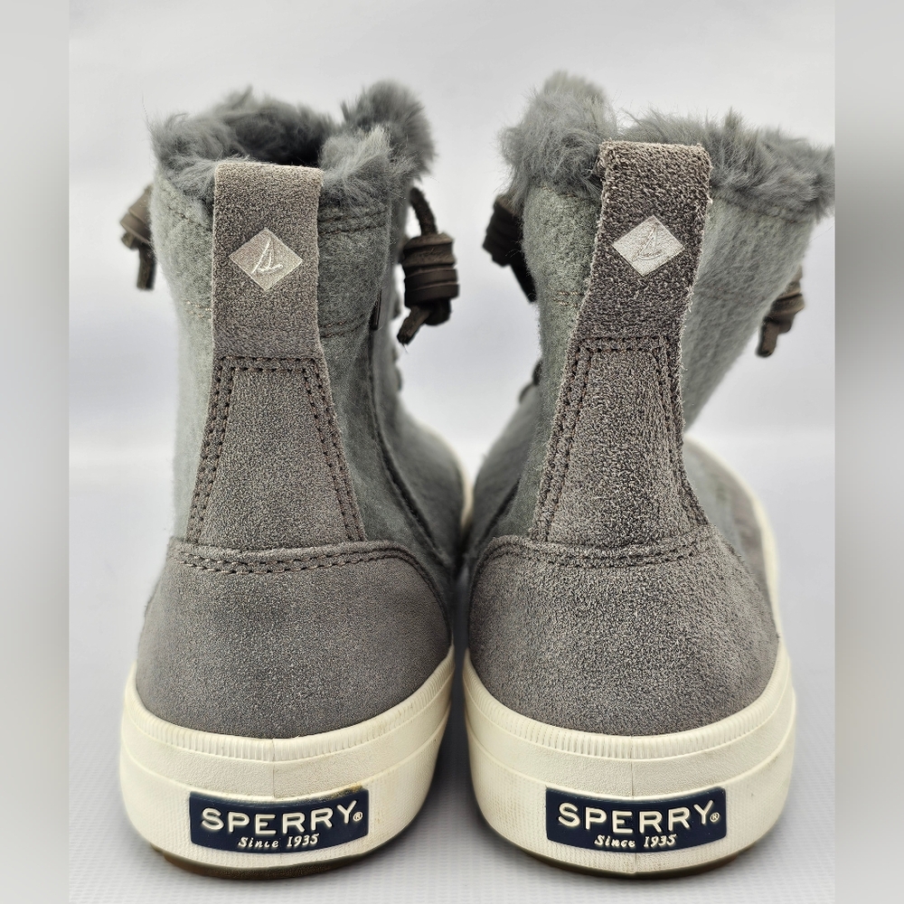 Sperry Womens Crest Lug High Top Sneaker Gray 8 - Picture 5 of 8